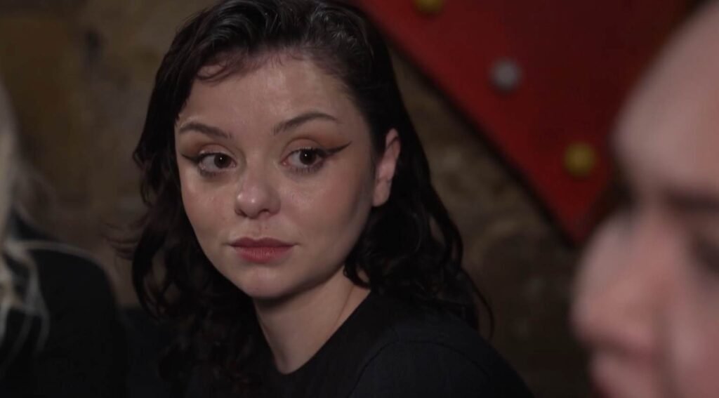 A shot of Amelia from the 4 News VT about Scotland for Decrim.